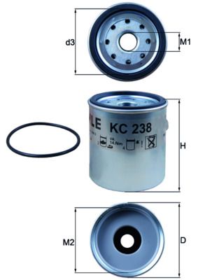 Obrázok Palivový filter KNECHT  KC238D
