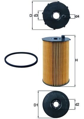 Obrázok Olejový filter KNECHT  OX2052D