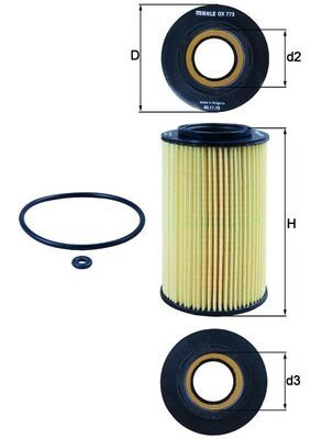 Obrázok Olejový filter KNECHT  OX773D