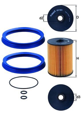 Obrázok Palivový filter KNECHT  KX503D
