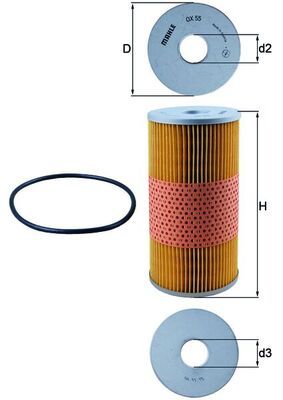 Obrázok Olejový filter KNECHT  OX55D