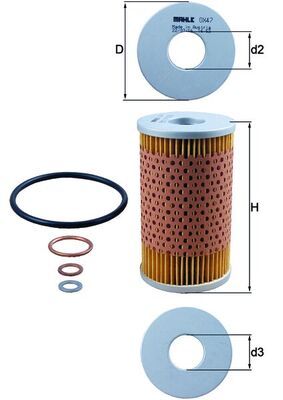 Obrázok Olejový filter KNECHT  OX47D