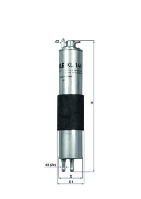 Obrázok Palivový filter KNECHT  KL149