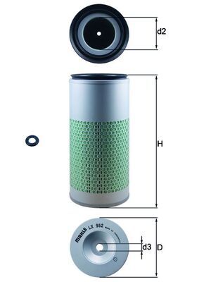 Obrázok Vzduchový filter KNECHT  LX952