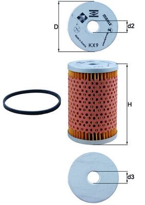 Obrázok Palivový filter KNECHT  KX9D