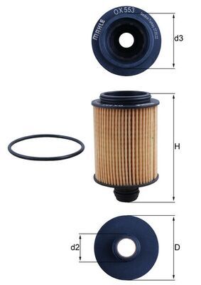 Obrázok Olejový filter KNECHT  OX553D