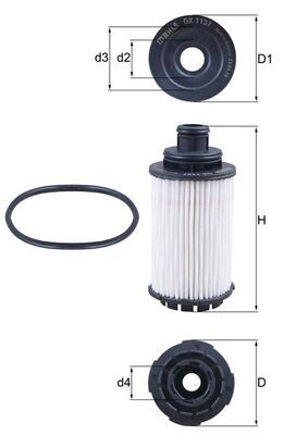 Obrázok Olejový filter KNECHT  OX1137D