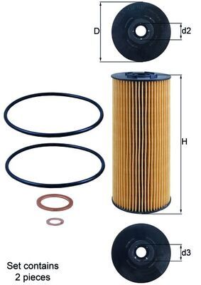 Obrázok Olejový filter KNECHT  OX137D1S