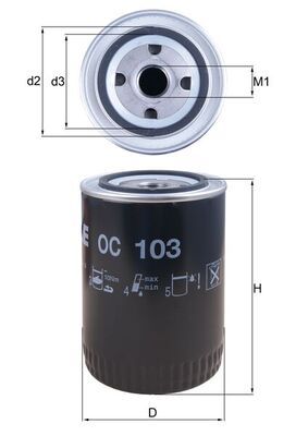 Obrázok Olejový filter KNECHT  OC103
