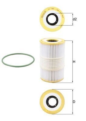Obrázok Olejový filter KNECHT  OX1185D