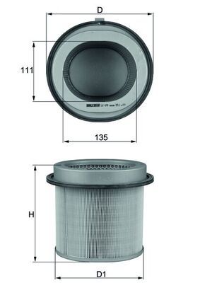Obrázok Vzduchový filter KNECHT  LX670