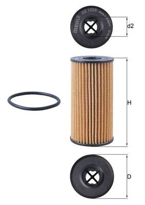 Obrázok Olejový filter KNECHT  OX1308D