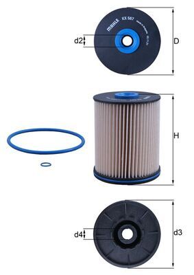 Obrázok Palivový filter KNECHT  KX567D