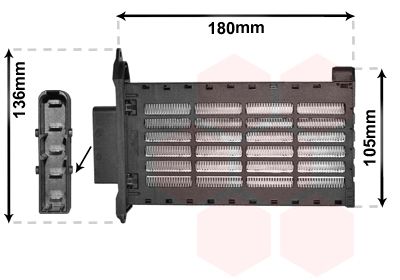 Obrázok Výmenník tepla vnútorného kúrenia VAN WEZEL *** IR PLUS *** 01006141