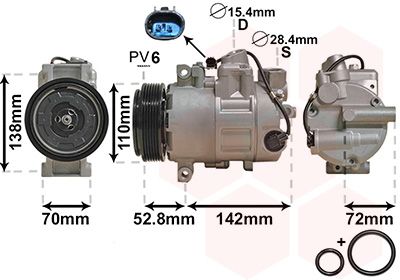 Obrázok Kompresor klimatizácie VAN WEZEL *** IR PLUS *** 0600K415
