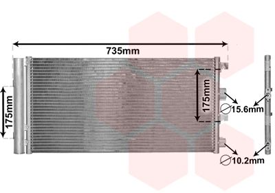 Obrázok Kondenzátor klimatizácie VAN WEZEL  15005004