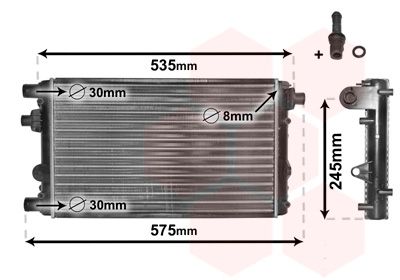 Obrázok Chladič motora VAN WEZEL *** IR PLUS *** 17002239