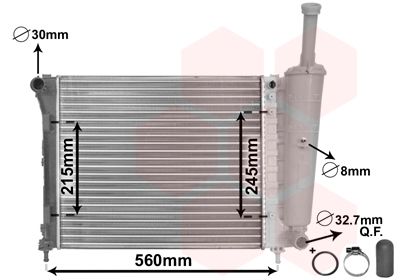 Obrázok Chladič motora VAN WEZEL *** IR PLUS *** 17002345