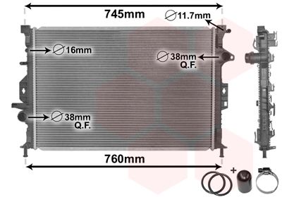 Obrázok Chladič motora VAN WEZEL *** IR PLUS *** 18002425
