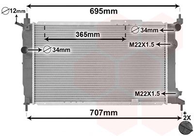 Obrázok Chladič motora VAN WEZEL *** IR PLUS *** 37002091