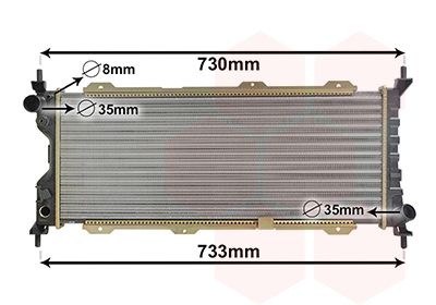 Obrázok Chladič motora VAN WEZEL  37002185