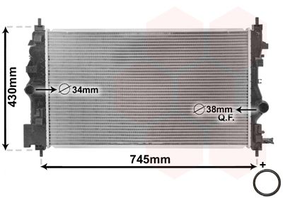 Obrázok Chladič motora VAN WEZEL *** IR PLUS *** 37002488