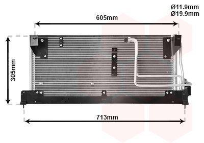 Obrázok Kondenzátor klimatizácie VAN WEZEL  37005225