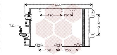 Obrázok Kondenzátor klimatizácie VAN WEZEL  37005384