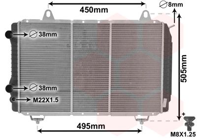 Obrázok Chladič motora VAN WEZEL *** IR PLUS *** 40002112