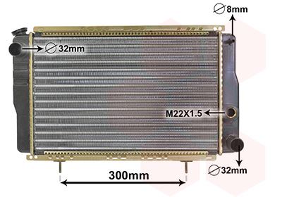 Obrázok Chladič motora VAN WEZEL  43002001