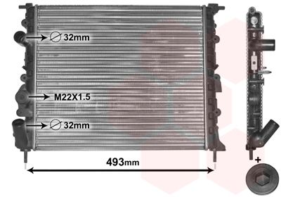 Obrázok Chladič motora VAN WEZEL *** IR PLUS *** 43002197