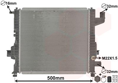 Obrázok Chladič motora VAN WEZEL *** IR PLUS *** 43002262