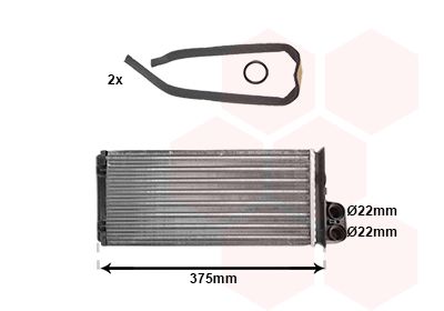 Obrázok Výmenník tepla vnútorného kúrenia VAN WEZEL *** IR PLUS *** 43006226