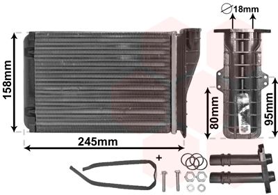 Obrázok Výmenník tepla vnútorného kúrenia VAN WEZEL *** IR PLUS *** 43006249