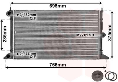 Obrázok Chladič motora VAN WEZEL *** IR PLUS *** 58002188
