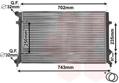 Obrázok Chladič motora VAN WEZEL *** IR PLUS *** 58002204