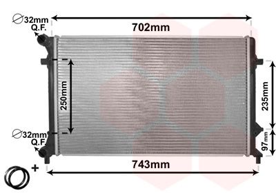 Obrázok Chladič motora VAN WEZEL *** IR PLUS *** 58002205