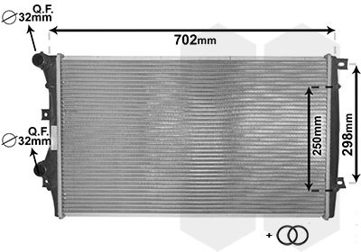 Obrázok Chladič motora VAN WEZEL *** IR PLUS *** 58002206
