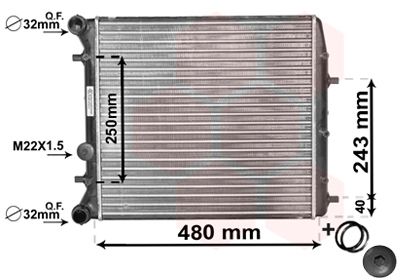 Obrázok Chladič motora VAN WEZEL *** IR PLUS *** 76002005