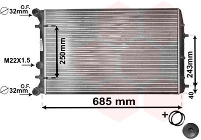 Obrázok Chladič motora VAN WEZEL *** IR PLUS *** 76002010
