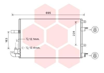 Obrázok Kondenzátor klimatizácie VAN WEZEL  77005050