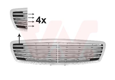 Obrázok Mrieżka chladiča VAN WEZEL ** Equipart ** 3041518