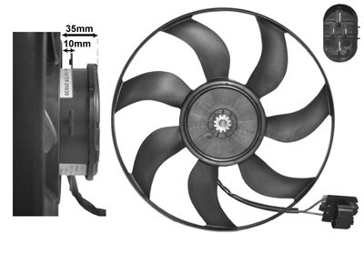 Obrázok Ventilátor chladenia motora VAN WEZEL  3749745