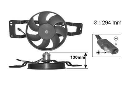 Obrázok Ventilátor chladenia motora VAN WEZEL  4342747