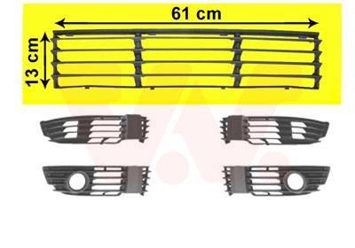 Obrázok Vetracia mrieżka v nárazníku VAN WEZEL ** Equipart ** 5837590