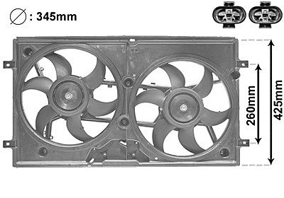 Obrázok Ventilátor chladenia motora VAN WEZEL  5875749