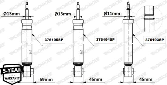 Obrázok Tlmič pérovania MONROE OESpectrum "Premium" 376194SP