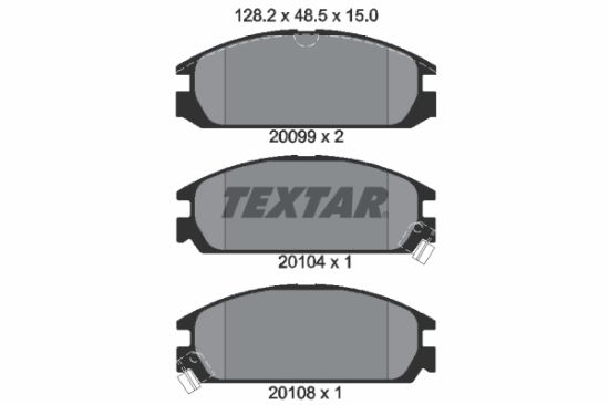 Obrázok Sada brzdových platničiek kotúčovej brzdy TEXTAR  2009902