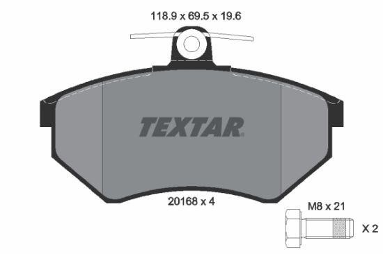 Obrázok Sada brzdových platničiek kotúčovej brzdy TEXTAR Q+ 2016804