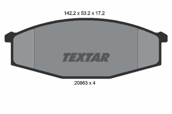 Obrázok Sada brzdových platničiek kotúčovej brzdy TEXTAR  2086301